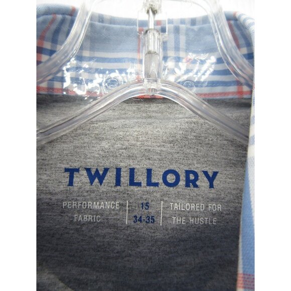 NEW Twillory Shirt 15 Button Up Performance Flip Cuff Plaid Commuter - Picture 11 of 13